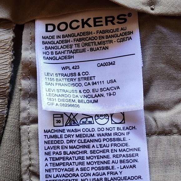 NWT Dockers Signature Khaki Beige Lux Cotton Stretch Shirt Gripper Pants 29x32 - Picture 7 of 9